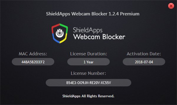 ShieldApps Webcam Blocker Premium V1.3.6 Crack Download Free 